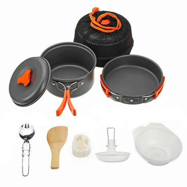 Portable Outdoor Cooking Camping Hiking Cookware Picnic Cooking Pot Pan